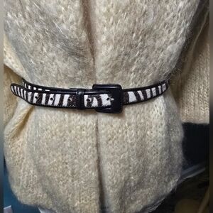 Talbots Italian Made Leather Calfskin Belt - Size Large